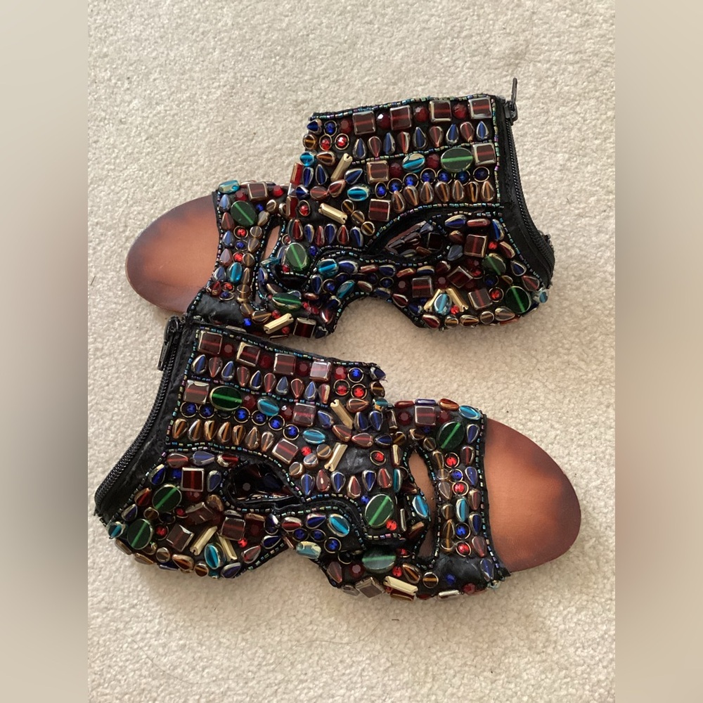 Free People Diamonte Gem Sandal Gladiator Festival Vacation - Picture 2 of 6
